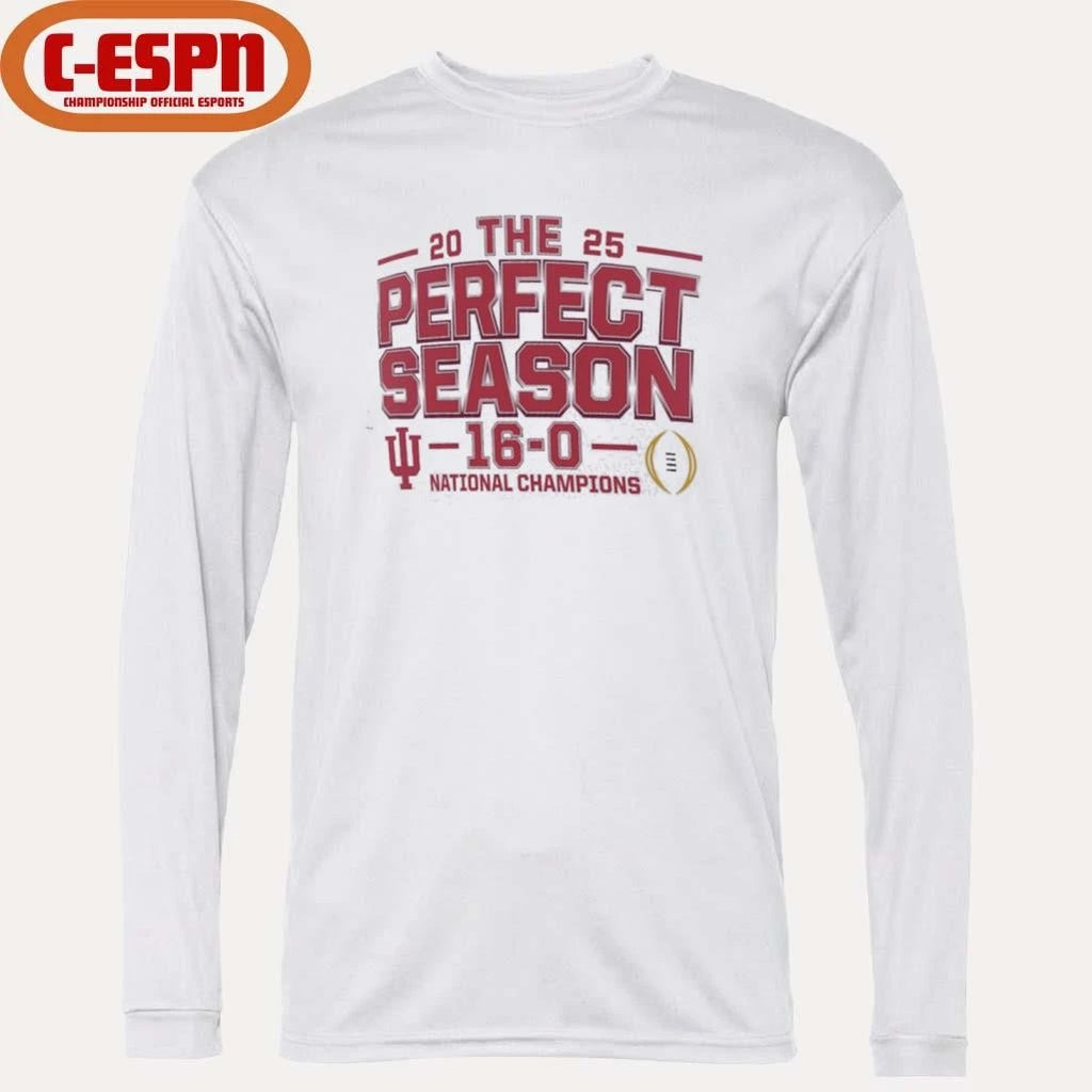 Official IU Football National Champions Hometown The Perfect Season 16-0 T-Shirt
