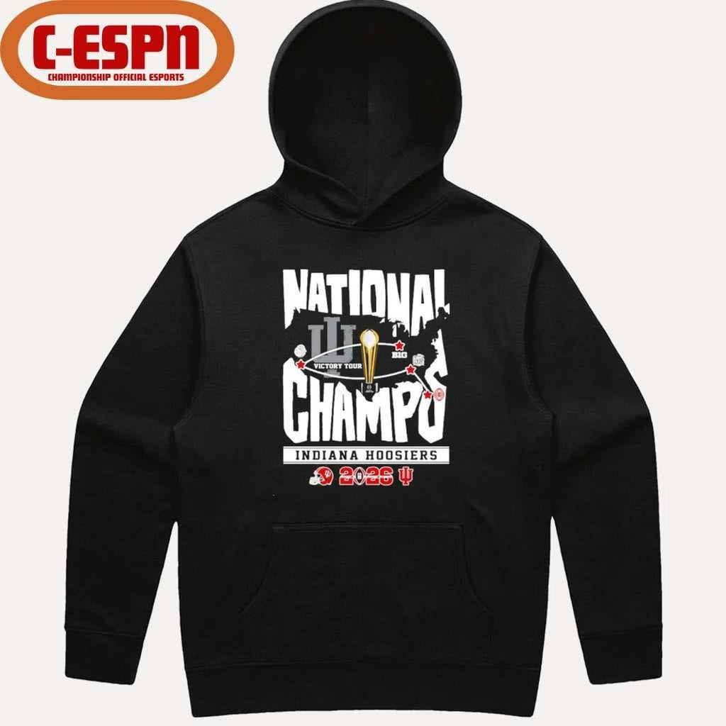 Official IU Football National Champions Victory Tour Shirt