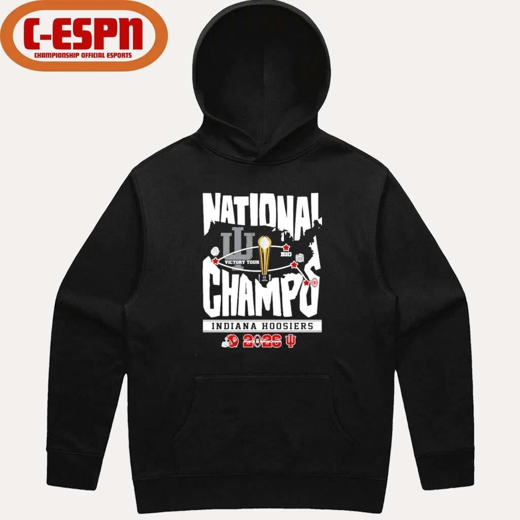 Official IU Football National Champions Victory Tour Shirt
