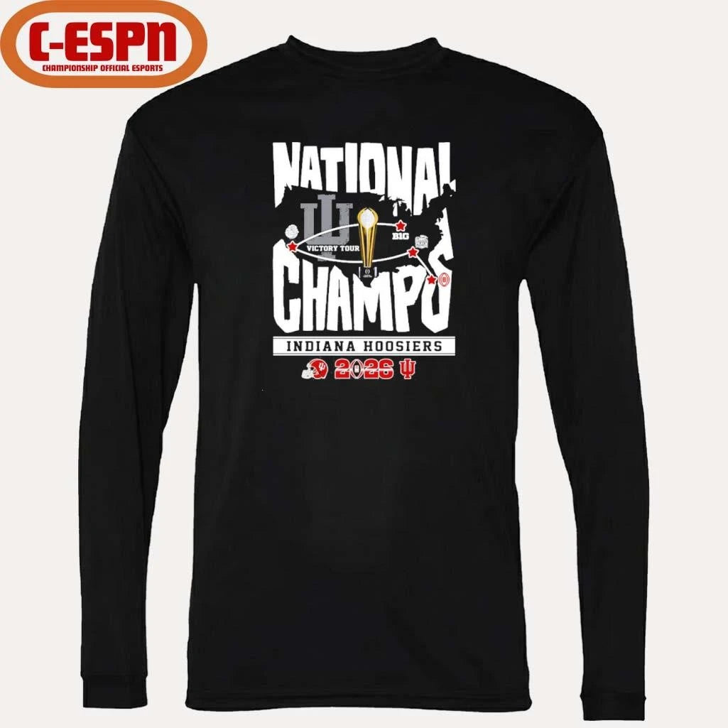 Official IU Football National Champions Victory Tour Shirt