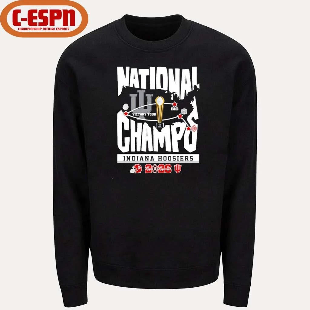 Official IU Football National Champions Victory Tour Shirt