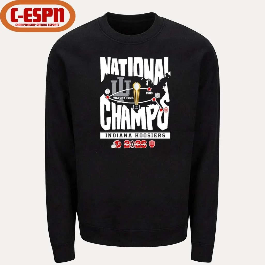 Official IU Football National Champions Victory Tour Shirt