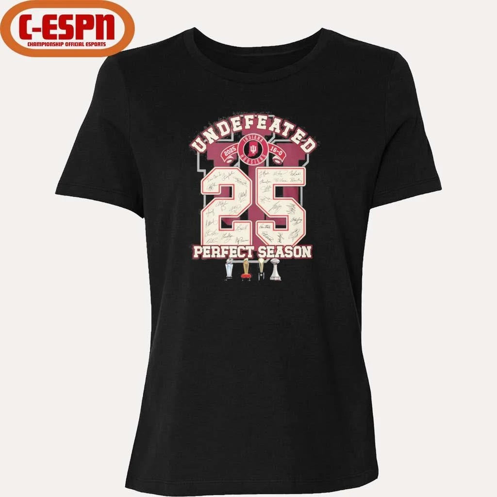 Official IU Football Undefeated 16-0 Perfect Season 2025 Shirt