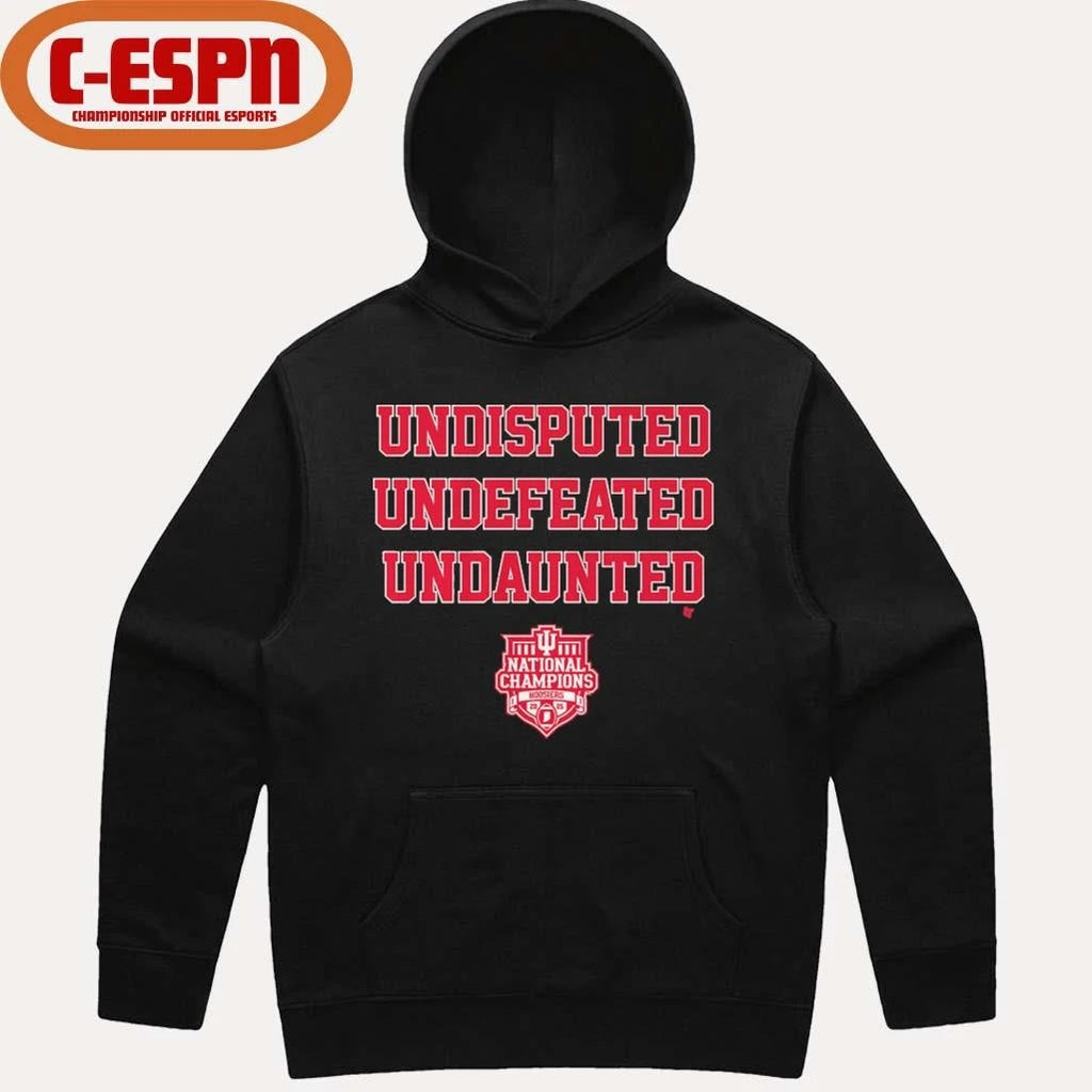 Official IU Football Undisputed Undefeated Undaunted CFP National Champions T-Shirt