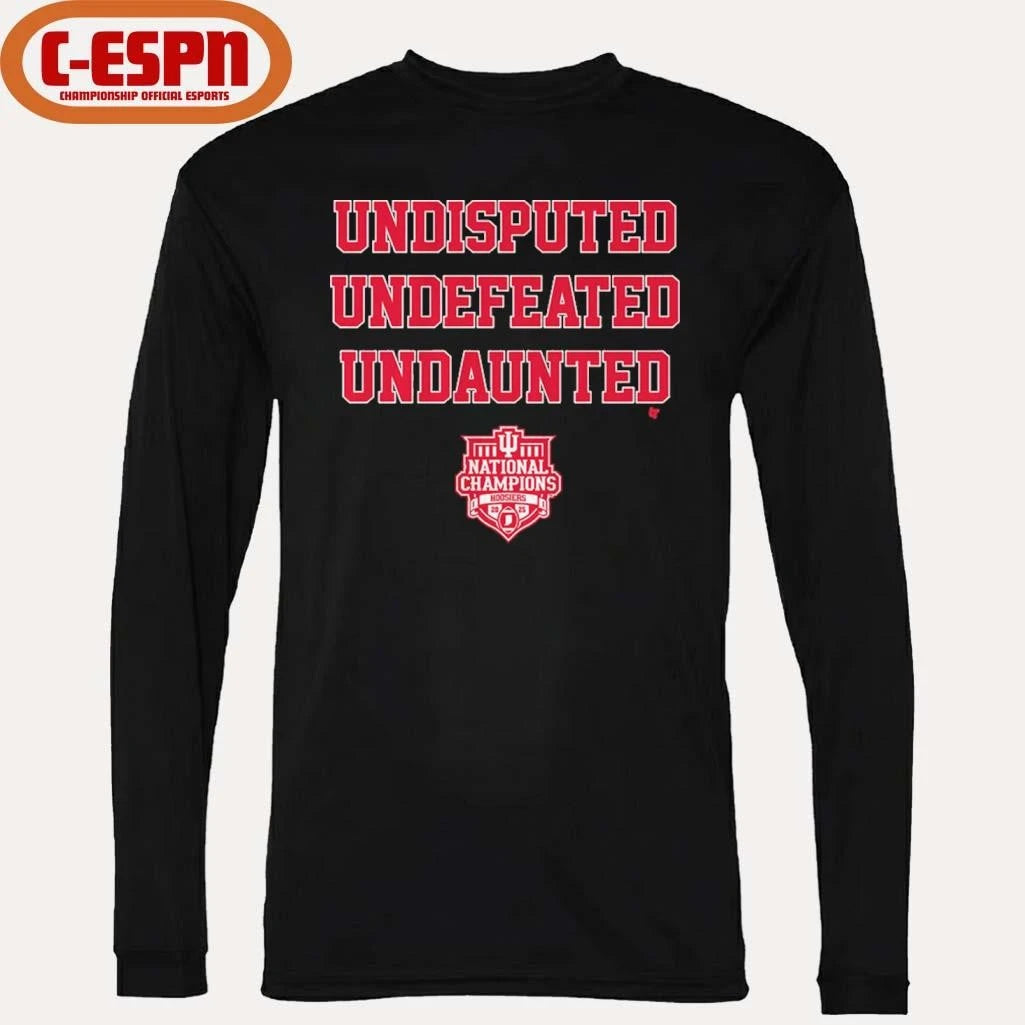 Official IU Football Undisputed Undefeated Undaunted CFP National Champions T-Shirt