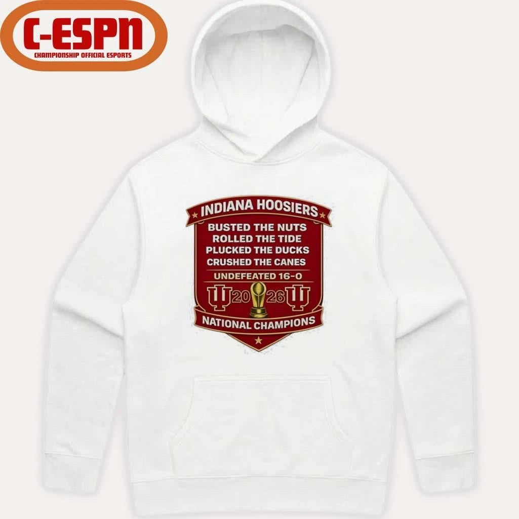 Official IU National Champions Plucked The Ducks Crushed The Canes Undefeated 16 0 shirt