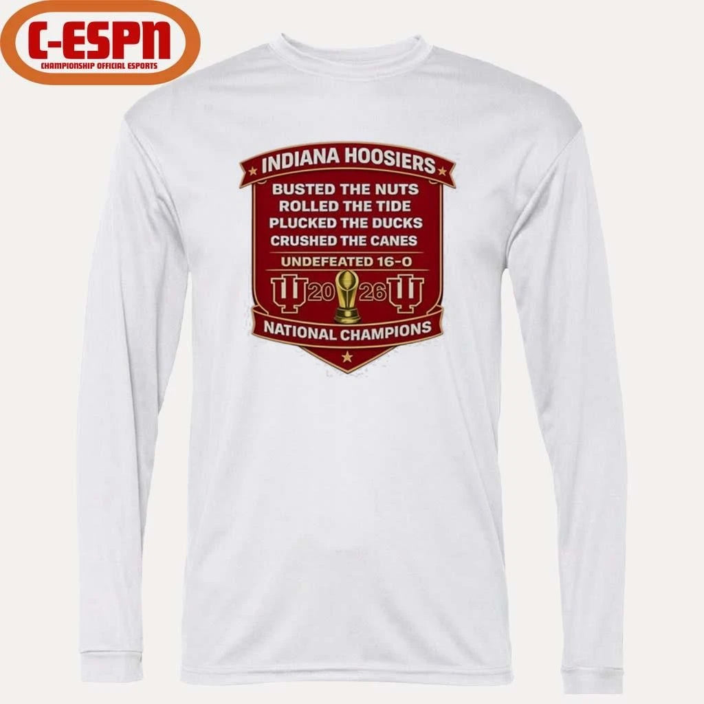 Official IU National Champions Plucked The Ducks Crushed The Canes Undefeated 16 0 shirt