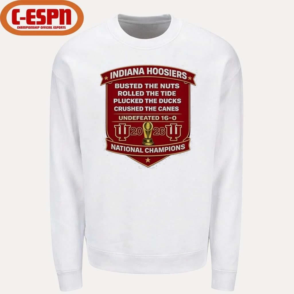 Official IU National Champions Plucked The Ducks Crushed The Canes Undefeated 16 0 shirt