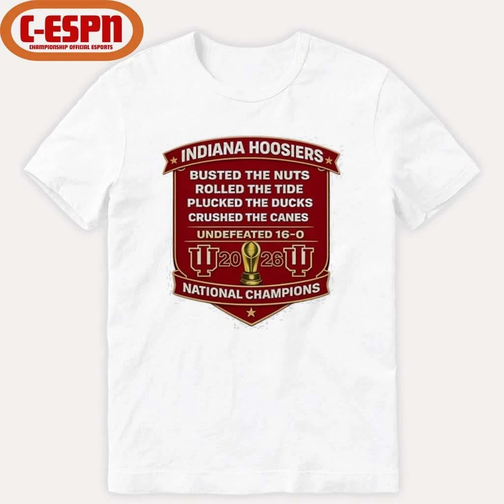 Official IU National Champions Plucked The Ducks Crushed The Canes Undefeated 16 0 shirt