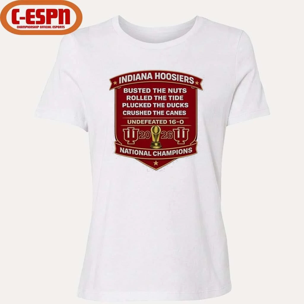 Official IU National Champions Plucked The Ducks Crushed The Canes Undefeated 16 0 shirt