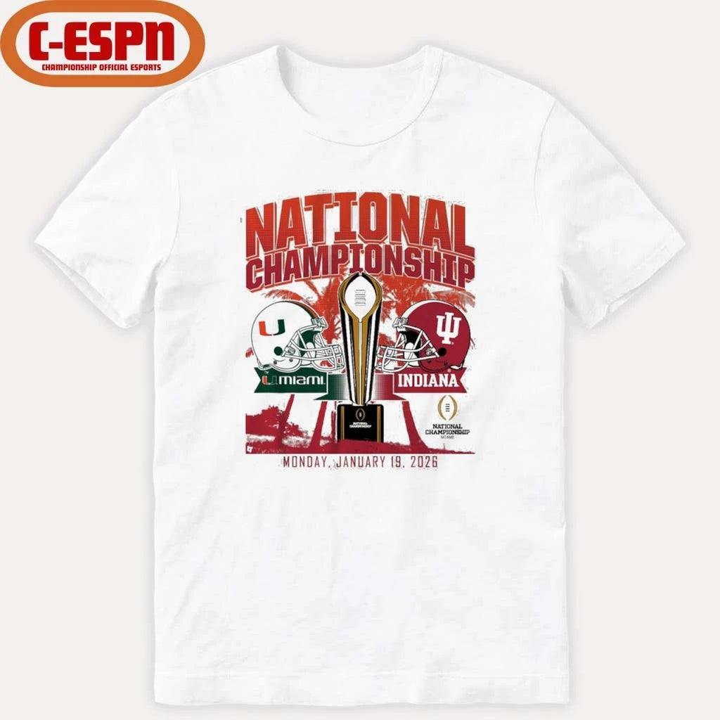 Official IU Vs Miami National Championship Miami, FL January 19, 2026 Shirt