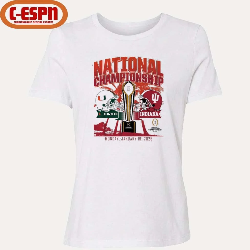 Official IU Vs Miami National Championship Miami, FL January 19, 2026 Shirt