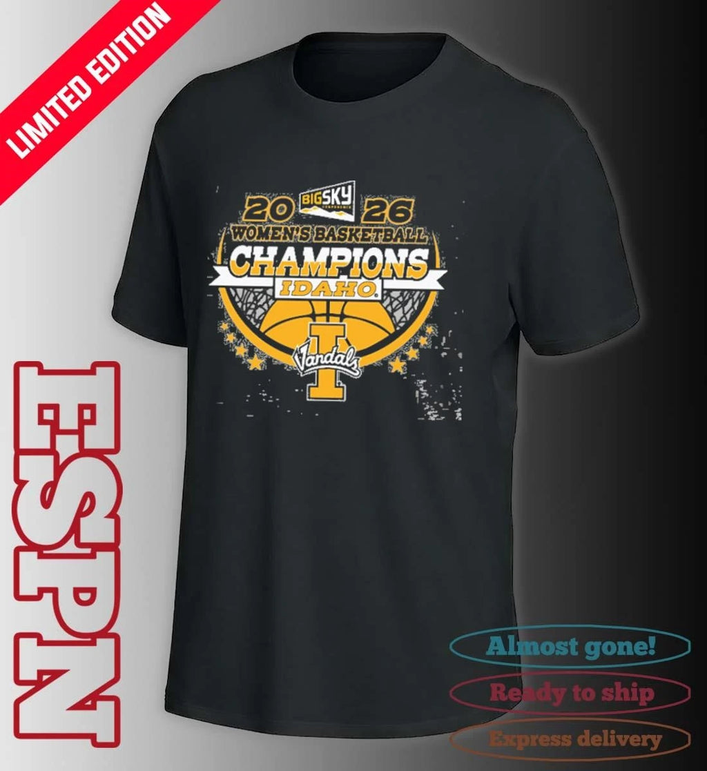Official Idaho Vandals 2026 Big Sky Women’s Basketball Champions Shirt