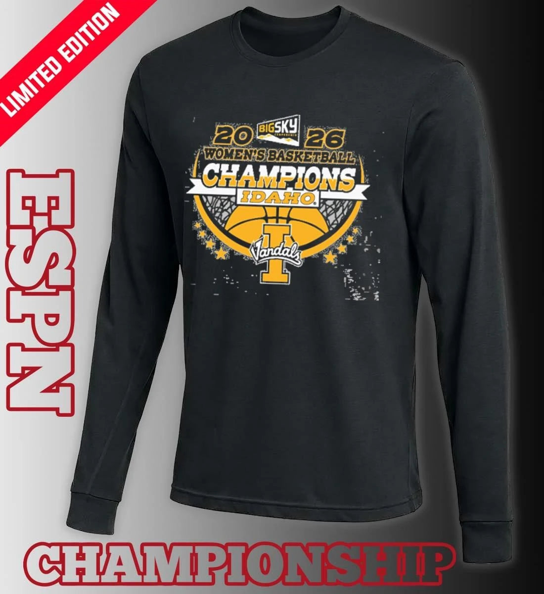 Official Idaho Vandals 2026 Big Sky Women’s Basketball Champions Shirt