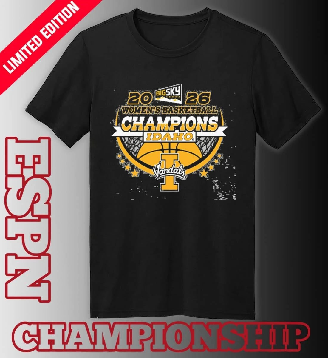 Official Idaho Vandals 2026 Big Sky Women’s Basketball Champions Shirt