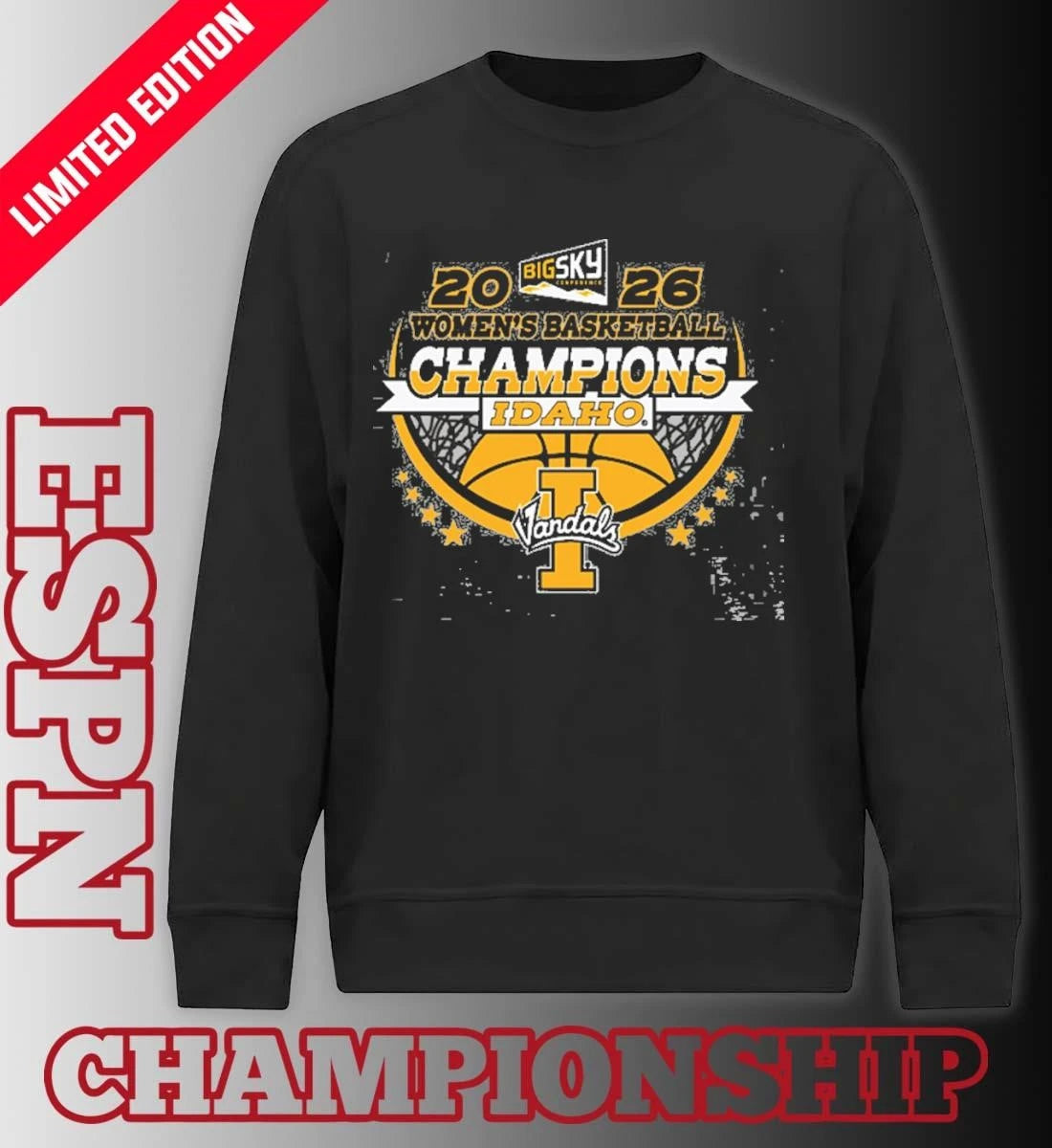 Official Idaho Vandals 2026 Big Sky Women’s Basketball Champions Shirt