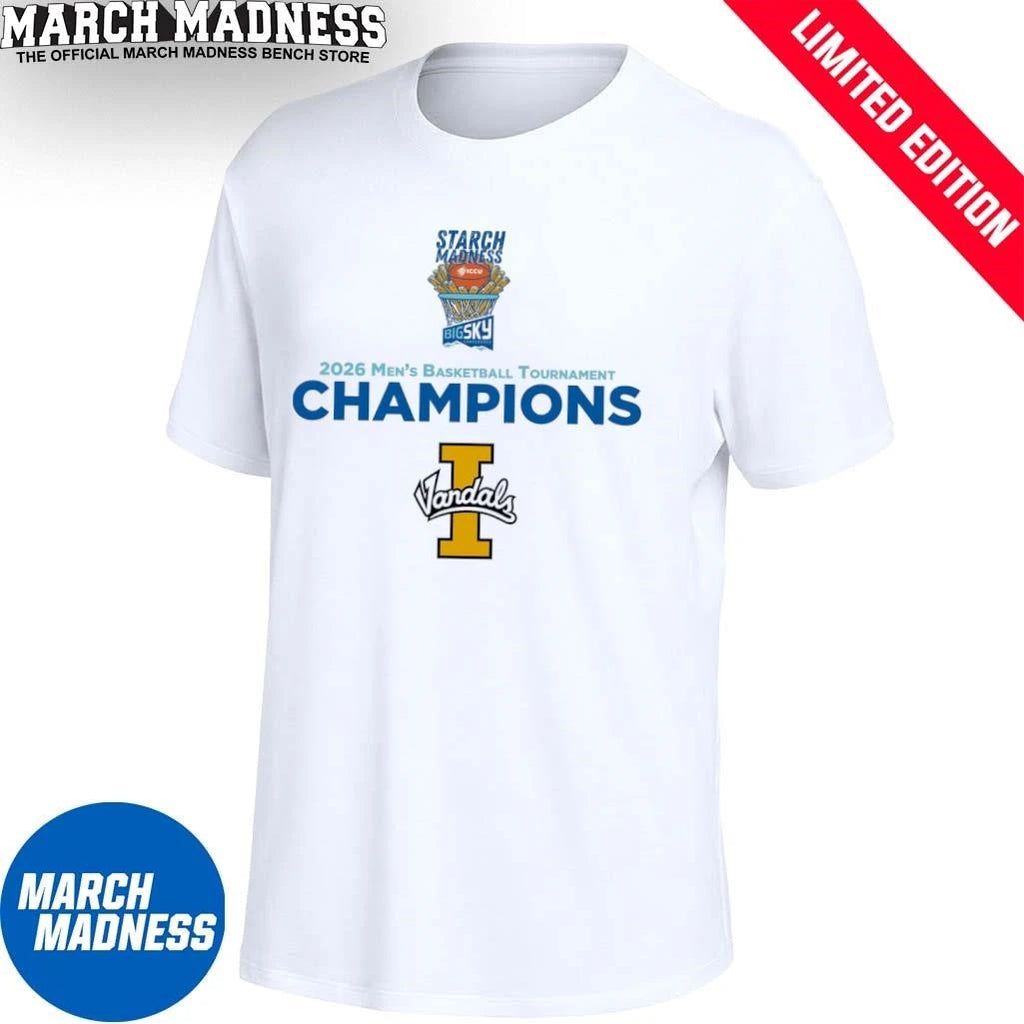 Official Idaho Vandals Women’s Basketball 2026 Big Sky Tournament Champions T-Shirt