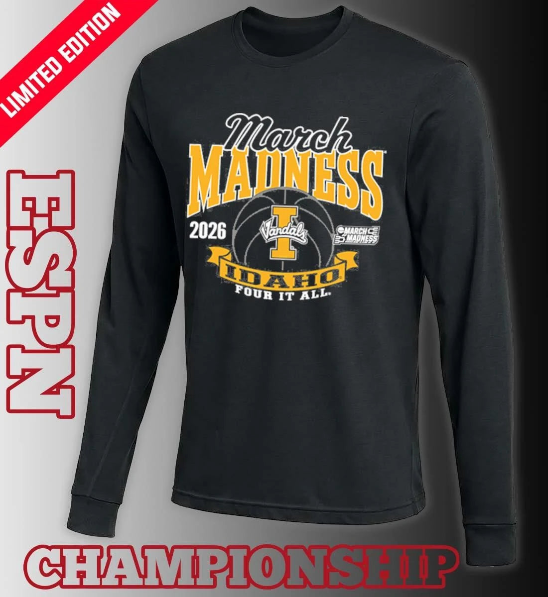 Official Idaho Vandals Women’s Basketball 2026 NCAA March Madness Bound T-Shirt
