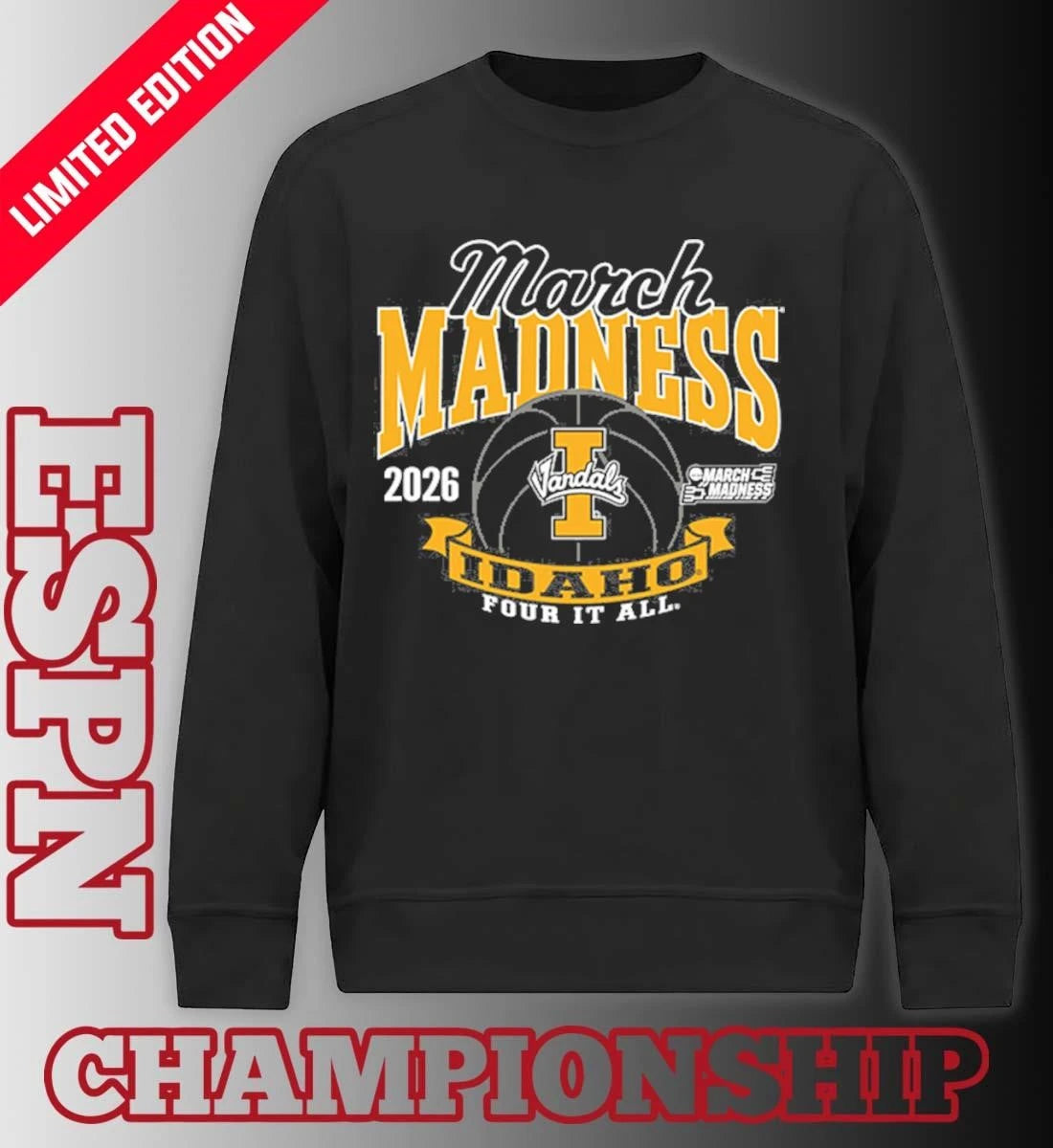 Official Idaho Vandals Women’s Basketball 2026 NCAA March Madness Bound T-Shirt