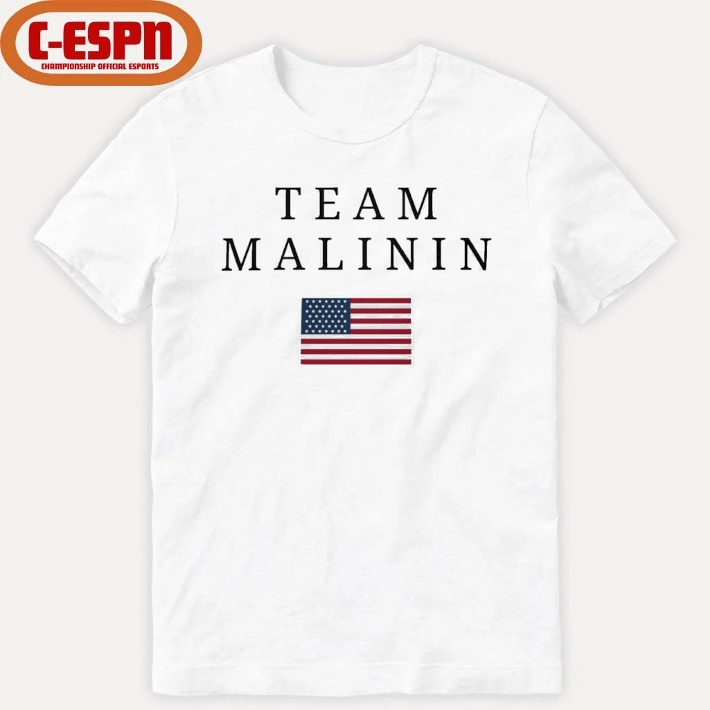 Official Ilia Malinin Team Malinin USA American Flag T-Shirt