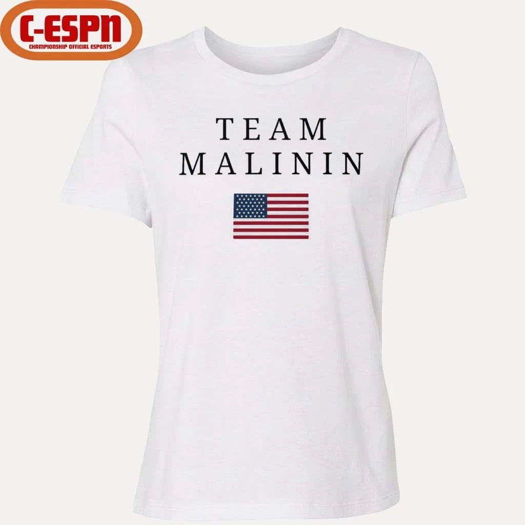 Official Ilia Malinin Team Malinin USA American Flag T-Shirt