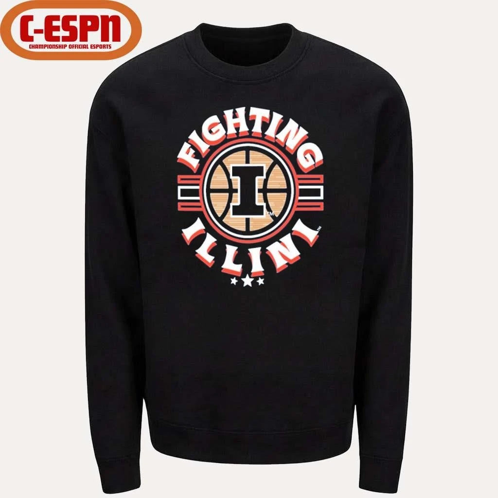 Official Illinois Fighting Illini Basketball Court Ball Shirt