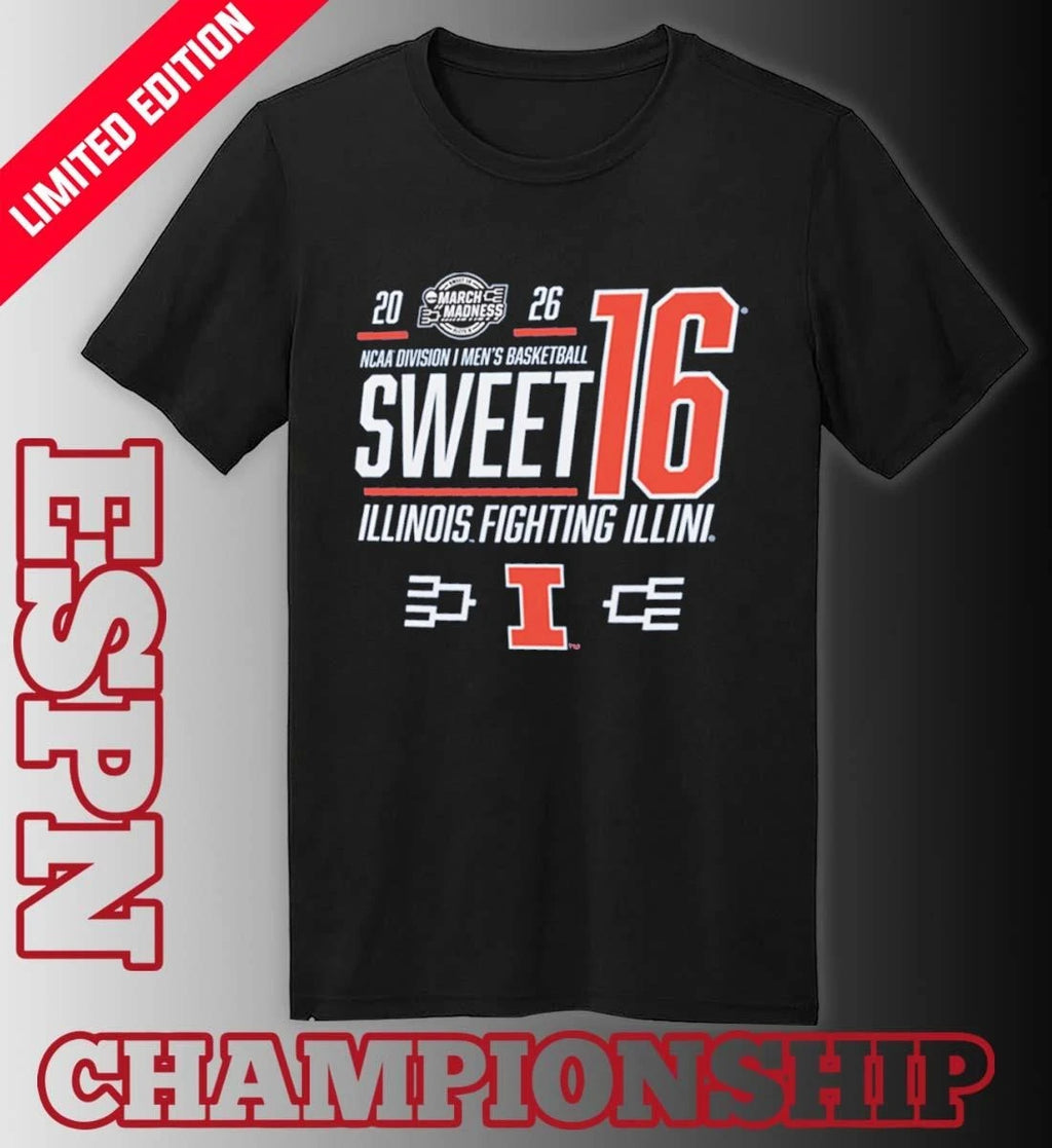 Official Illinois Men’s Basketball Sweet 16 Bound Net 2026 Shirt