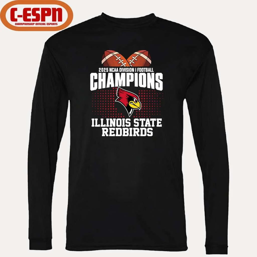 Official Illinois State Football 2025 NCAA DI FCS National Champions T-Shirt