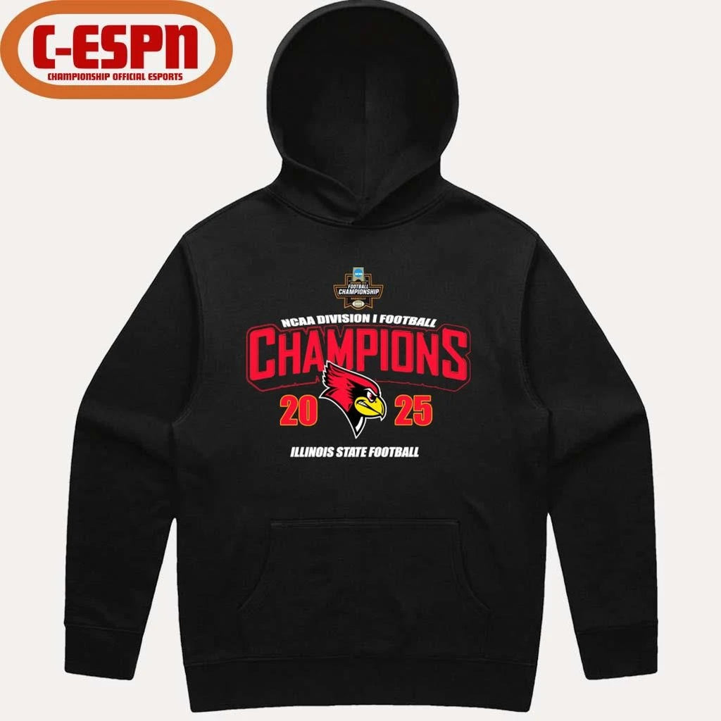 Official Illinois State Redbirds 2025 FCS Football National Champions T-Shirt