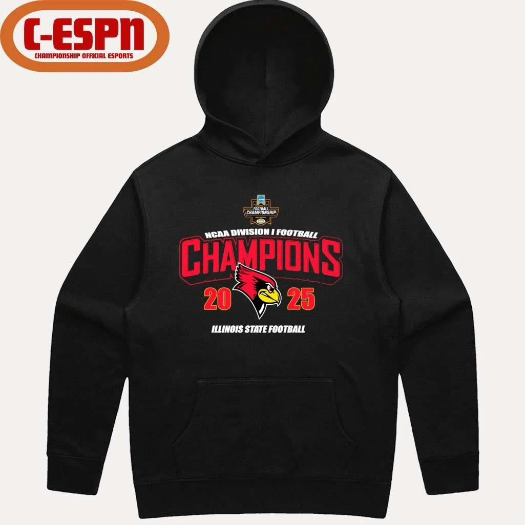 Official Illinois State Redbirds 2025 FCS Football National Champions T-Shirt