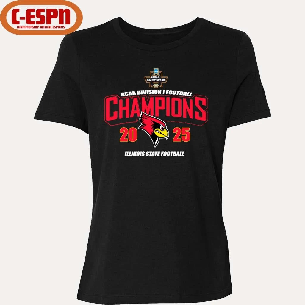 Official Illinois State Redbirds 2025 FCS Football National Champions T-Shirt