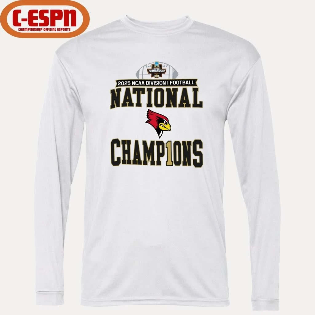 Official Illinois State Redbirds 2025 NCAA DI Football National Champions Locker Room T-Shirt