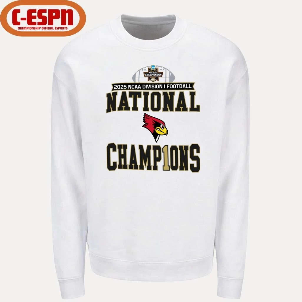 Official Illinois State Redbirds 2025 NCAA DI Football National Champions Locker Room T-Shirt