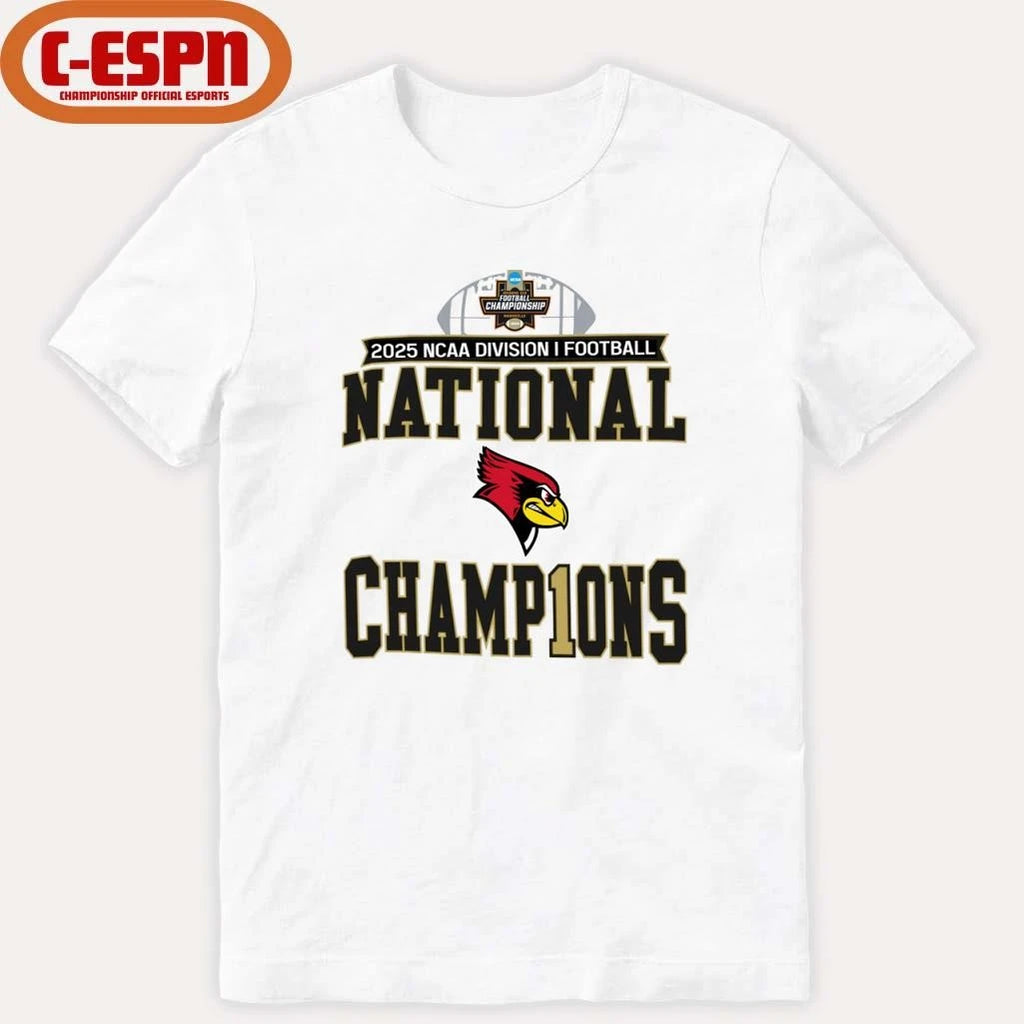 Official Illinois State Redbirds 2025 NCAA DI Football National Champions Locker Room T-Shirt