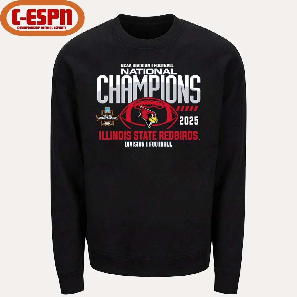 Official Illinois State Redbirds 2025 NCAA Division I Football National Champions T-Shirt