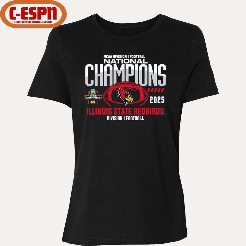 Official Illinois State Redbirds 2025 NCAA Division I Football National Champions T-Shirt
