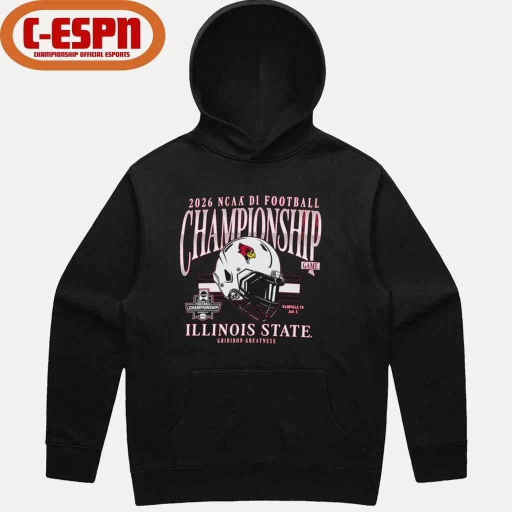 Official Illinois State Redbirds 2026 FCS Football Championship Helmet Shirt
