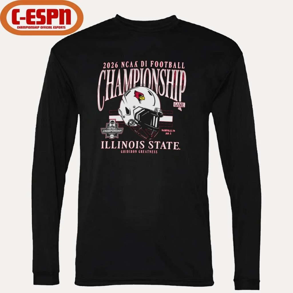 Official Illinois State Redbirds 2026 FCS Football Championship Helmet Shirt