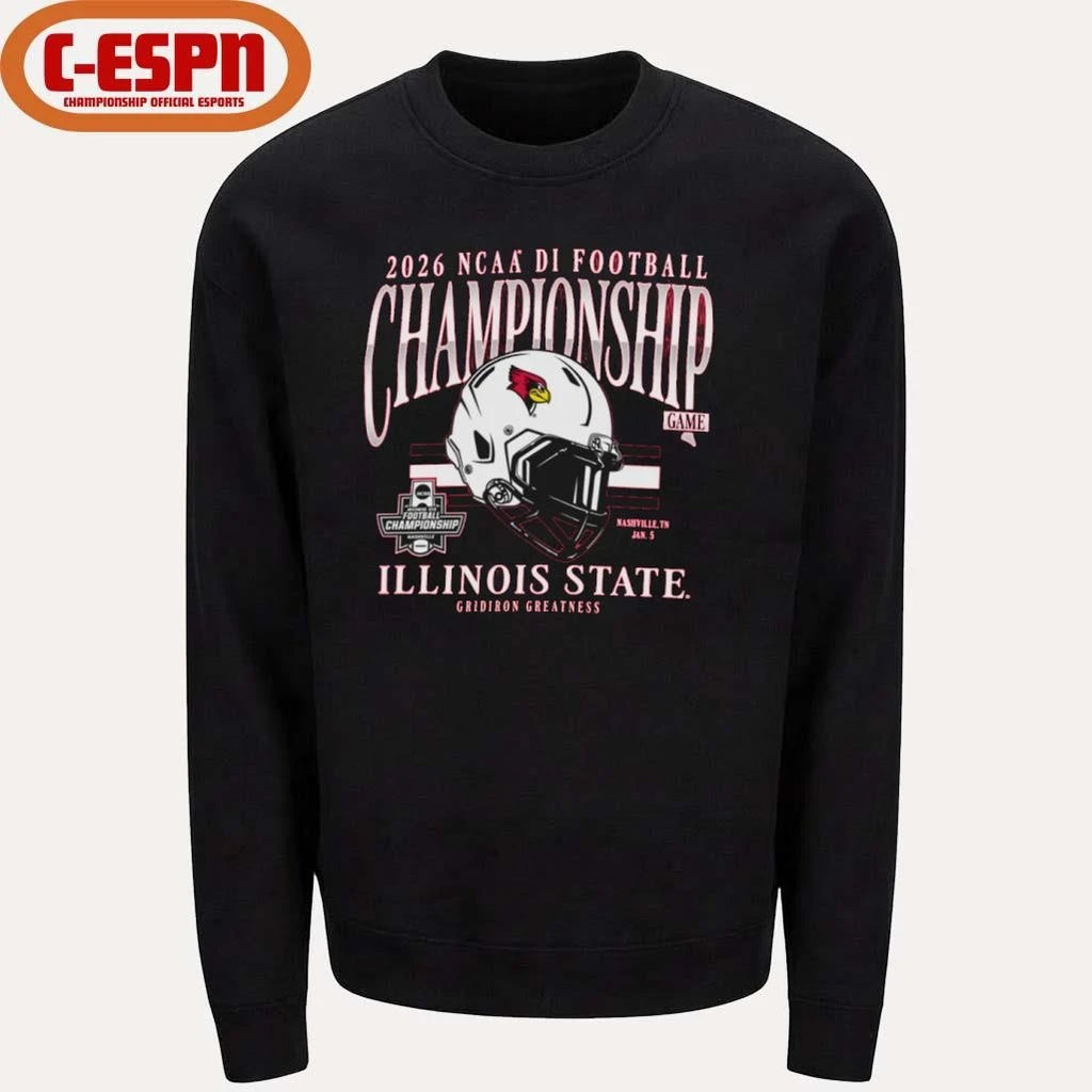 Official Illinois State Redbirds 2026 FCS Football Championship Helmet Shirt