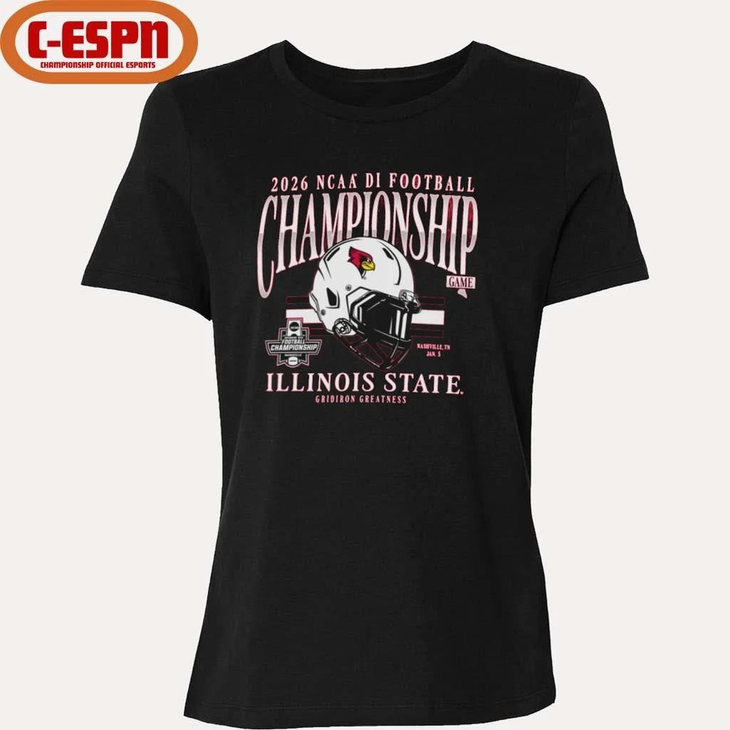 Official Illinois State Redbirds 2026 FCS Football Championship Helmet Shirt