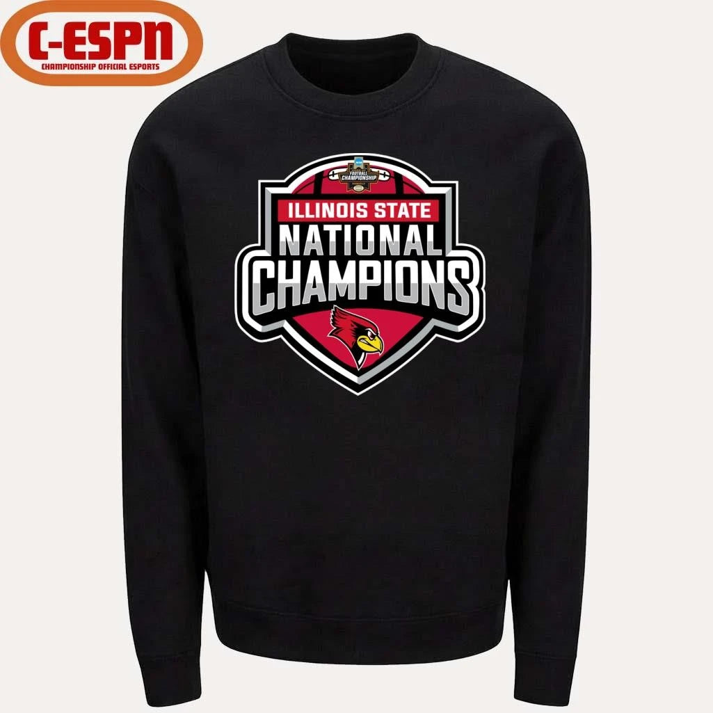Official Illinois State Redbirds NCAA DI Football National Champions Logo T-Shirt
