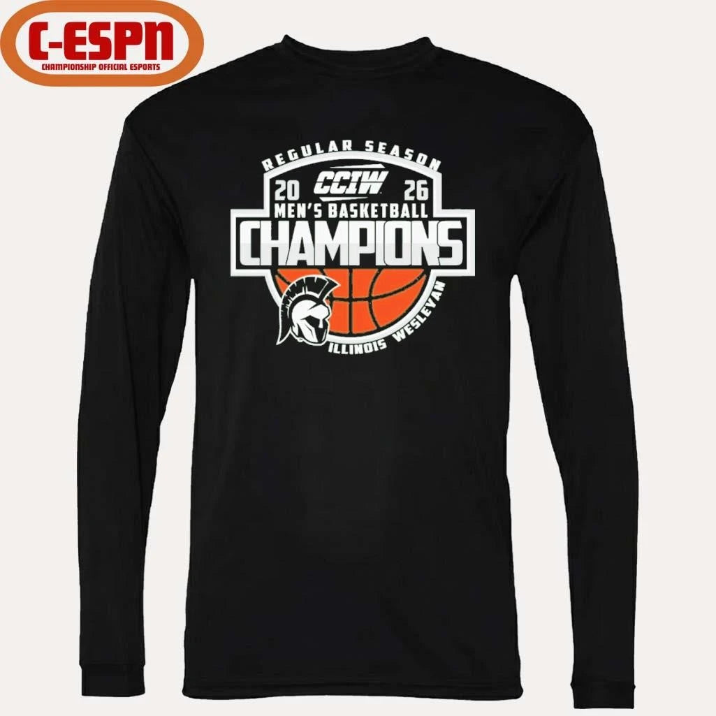 Official Illinois Wesleyan University Men’s Basketball CCIW Regular Season Champions Shirt