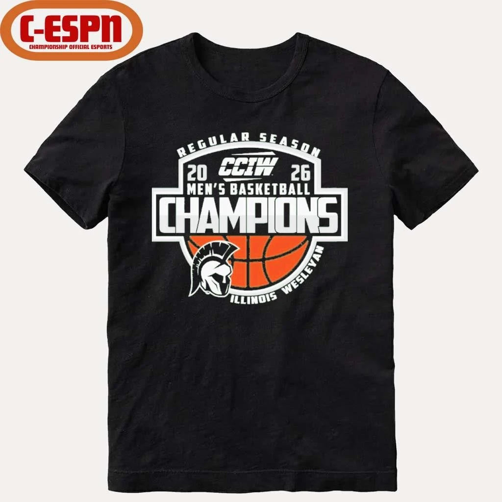 Official Illinois Wesleyan University Men’s Basketball CCIW Regular Season Champions Shirt