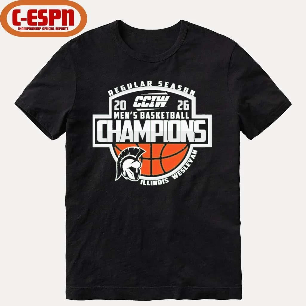 Official Illinois Wesleyan University Men’s Basketball CCIW Regular Season Champions Shirt