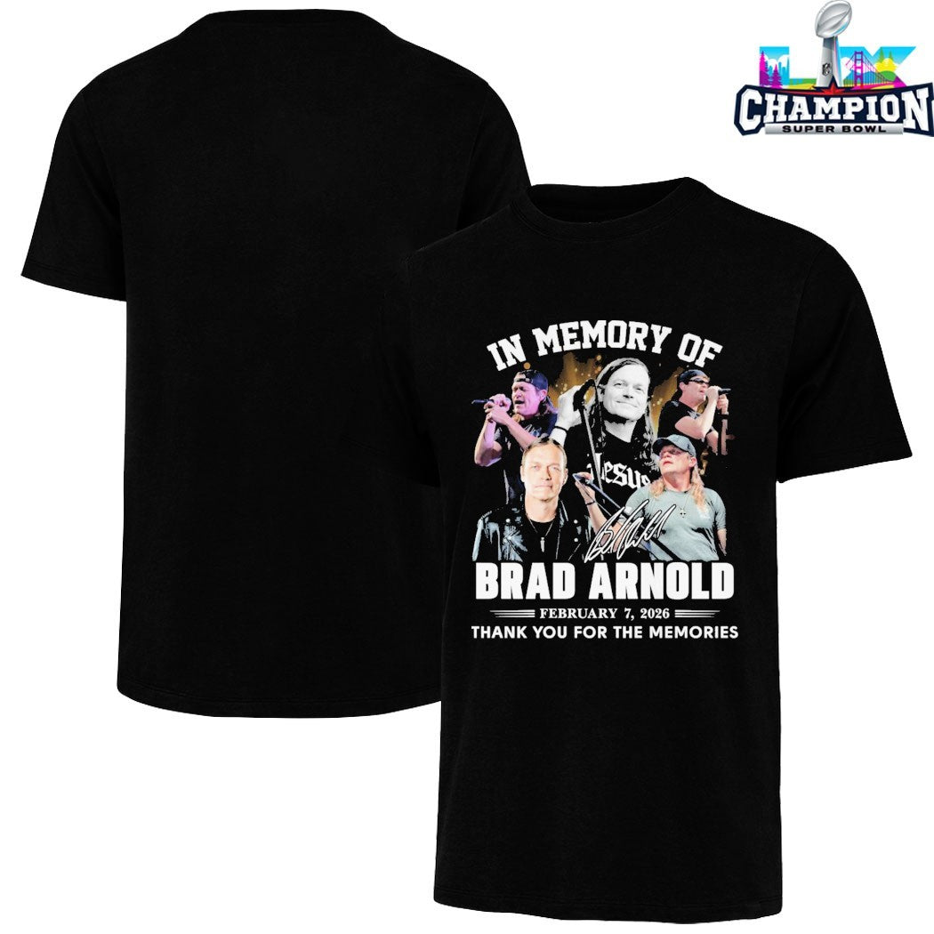 Official In Memory Of Brad Arnold 2 7 2026 Thank You For The Memories Shirts