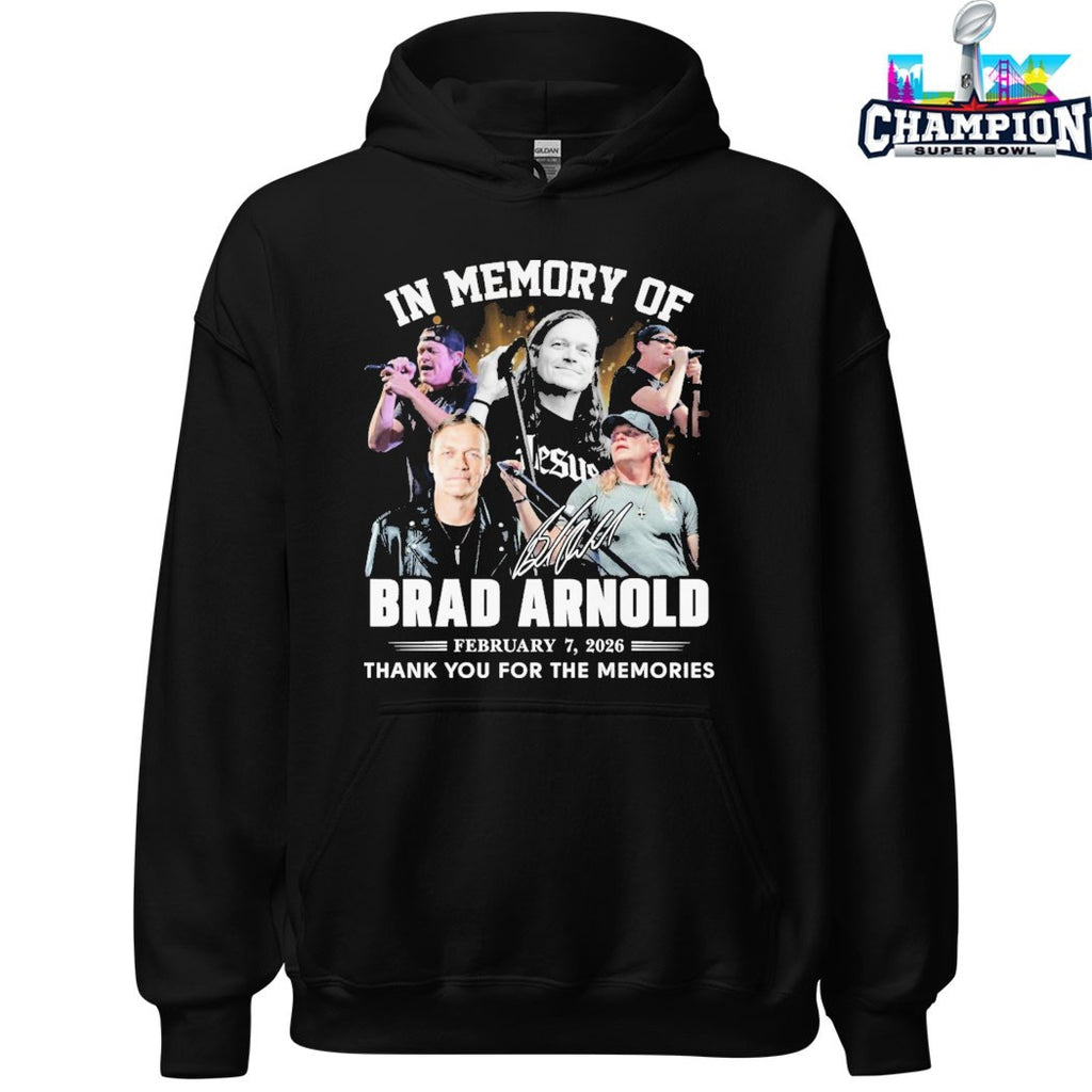 Official In Memory Of Brad Arnold 2 7 2026 Thank You For The Memories Shirts