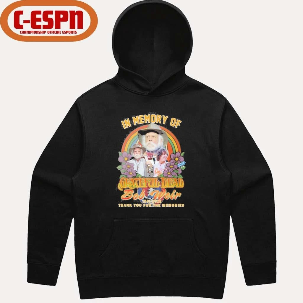 Official In Memory Of Grateful Dead Bobby Weir 1947-2026 Thank You For The Memories Shirt