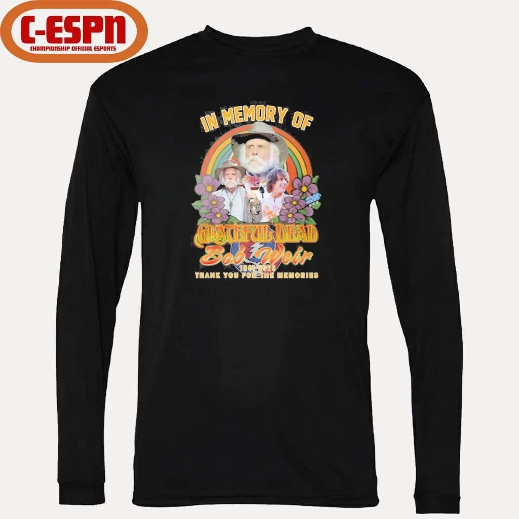 Official In Memory Of Grateful Dead Bobby Weir 1947-2026 Thank You For The Memories Shirt