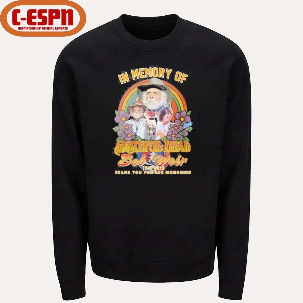 Official In Memory Of Grateful Dead Bobby Weir 1947-2026 Thank You For The Memories Shirt