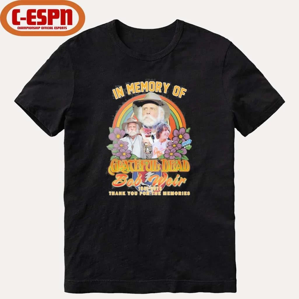 Official In Memory Of Grateful Dead Bobby Weir 1947-2026 Thank You For The Memories Shirt